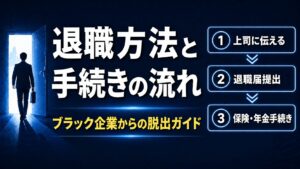 退職方法と手続きの流れ【ブラック企業からの脱出ガイド】