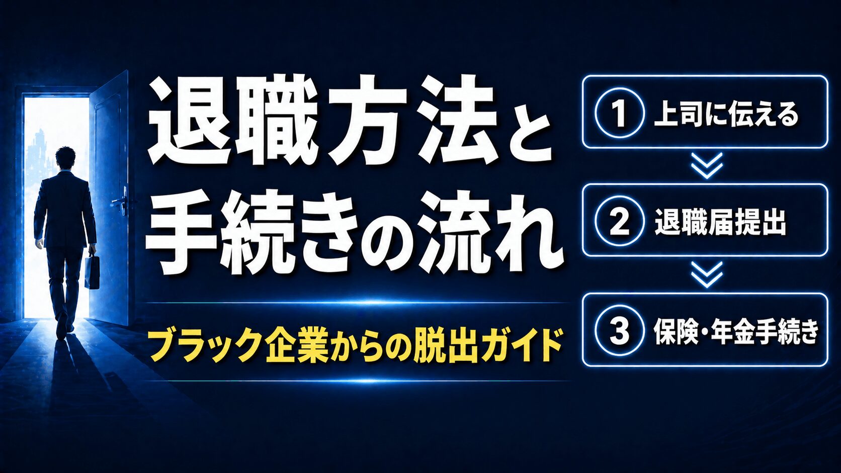 退職方法と手続きの流れ【ブラック企業からの脱出ガイド】