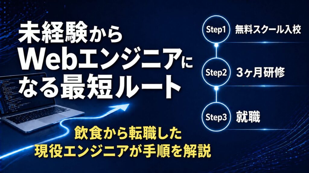 未経験からWebエンジニアになる最短ルート【飲食から転職した現役エンジニアが手順を解説】