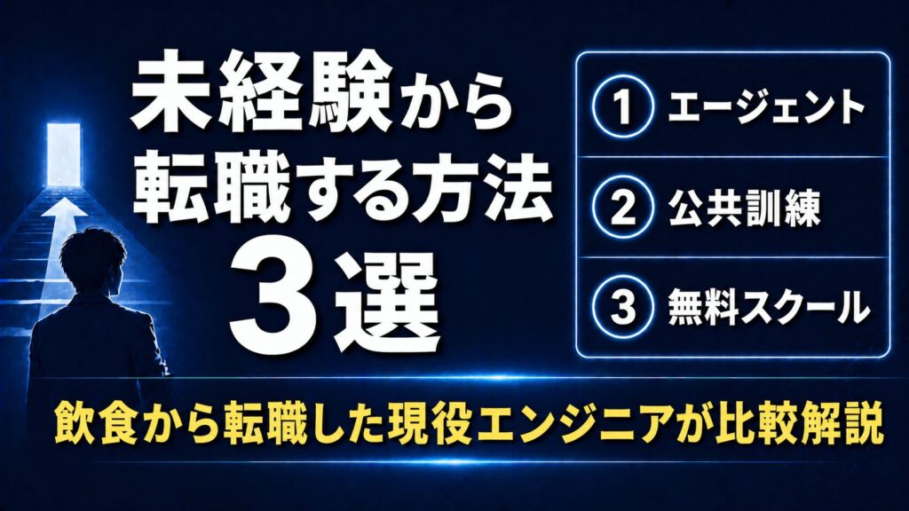未経験から転職する方法3選【飲食から転職した現役エンジニアが解説】