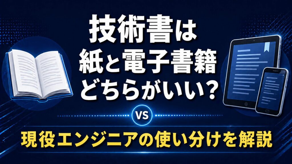 技術書は紙と電子書籍どちらがいい？現役エンジニアの使い分けを解説