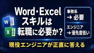 Word・Excelスキルは転職に必要か？現役エンジニアの正直な答え