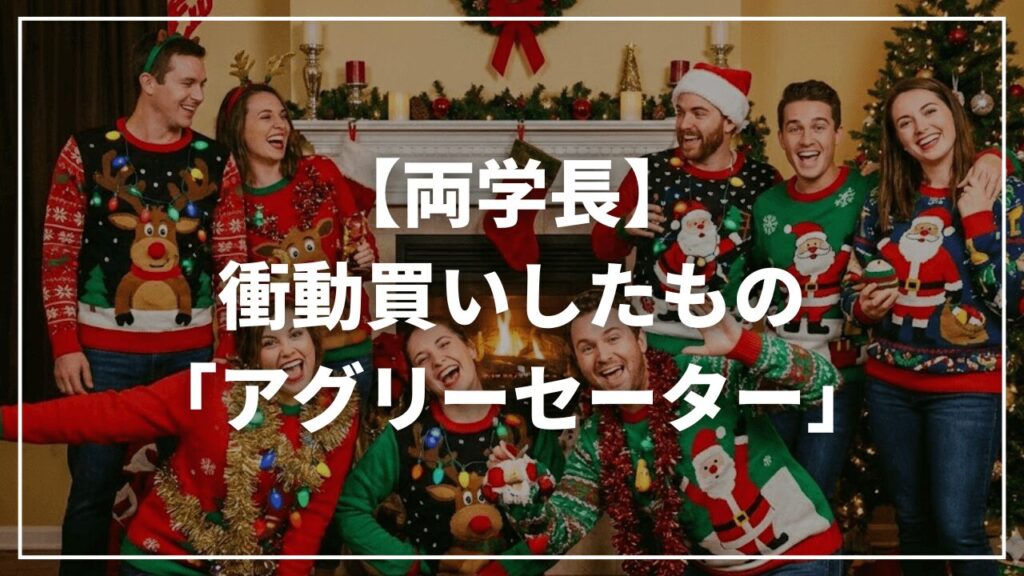 【リベ大両学長】最近衝動買いしたもの｜アグリーセーターとは？